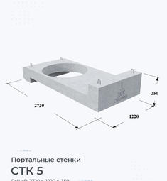 Портальная стенка железобетонная СТК 5