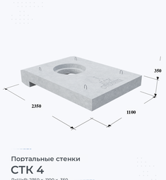 Портальная стенка железобетонная СТК 4