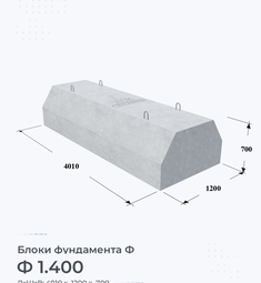 Блок фундамента Ф 1.400