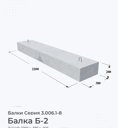 Балка железобетонная Б-2