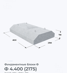 Фундаментный блок Ф 4.400 (2175)