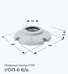 Опорная Плита железобетонная УОП-6 б/о.