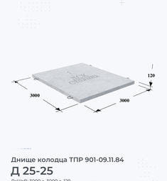 Днище колодца Д 25-25 ТПР 901-09.11.84