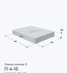 Плита лотков П 4-15 400х1500 мм