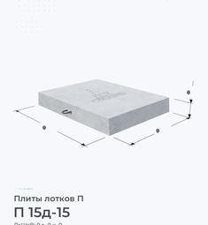 Плита перекрытия железобетонная П 15-15 1500х1500 мм