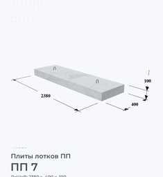 Плита лотков ПП 7