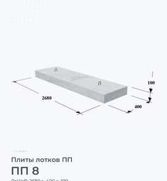 Плита лотков ПП 8