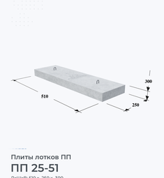 Плита лотков ПП 25-51