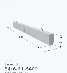 Балка БФ 6-6 L-5400