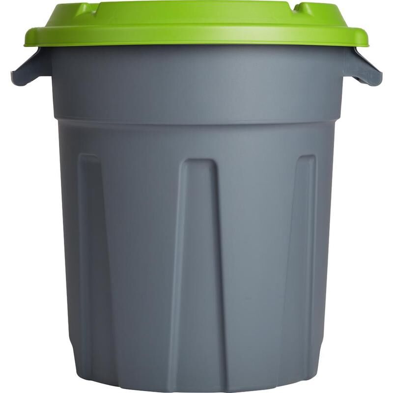 Бак для отходов 60 л пластиковый серый/зеленый NoName