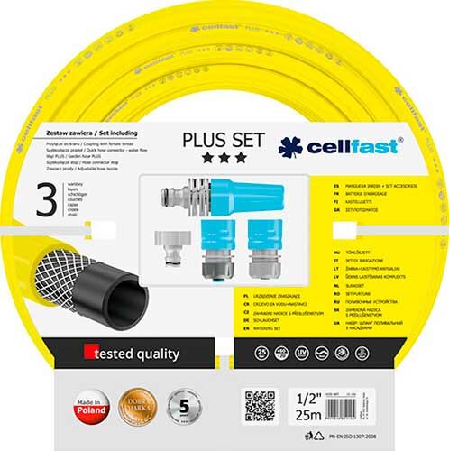 Поливочный набор Cellfast PLUS, 1/2, 25 м (10-290) PLUS 1/2 25 м (10-290)