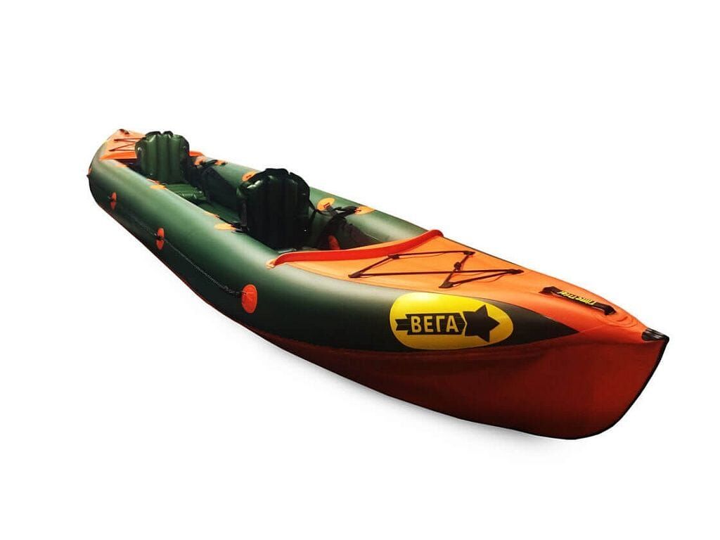 "ВЕГА-2" - быстроходная надувная байдарка с надувным дном (двухместная) для водных походов, сплавам по рекам, озеру, мор