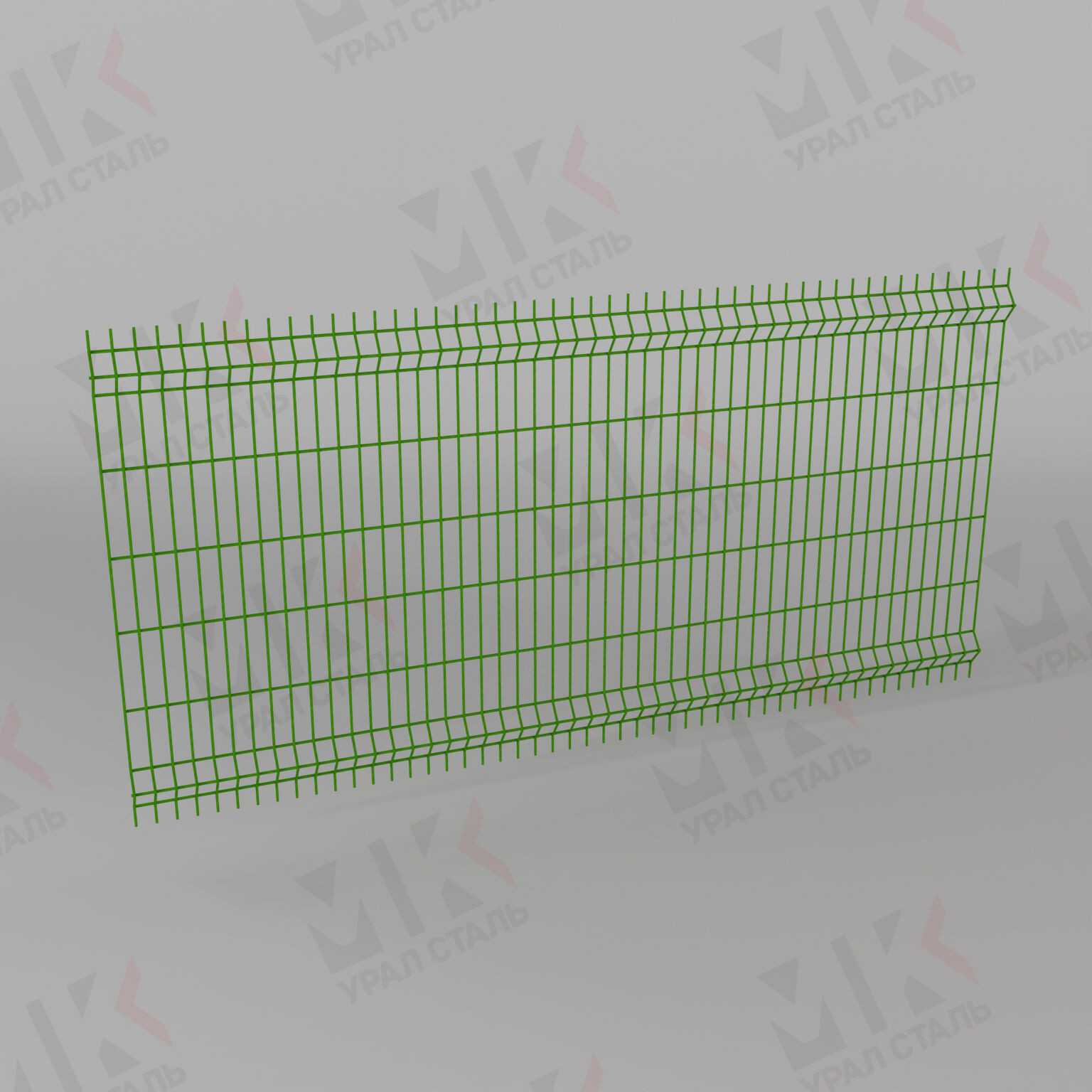 3D-Панели ограждения 2430х2500х4 секция RAL 5005