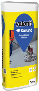 Корундовый топпинг Vetonit HB Korund, 25 кг, бумажный мешок, 48 шт/пал 