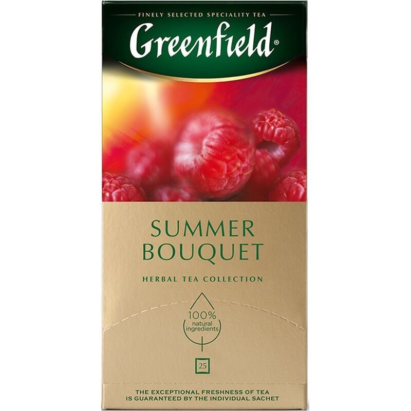 Чай ягодный фруктовый Greenfield Summer Bouquet 25 пакетиков (малина)