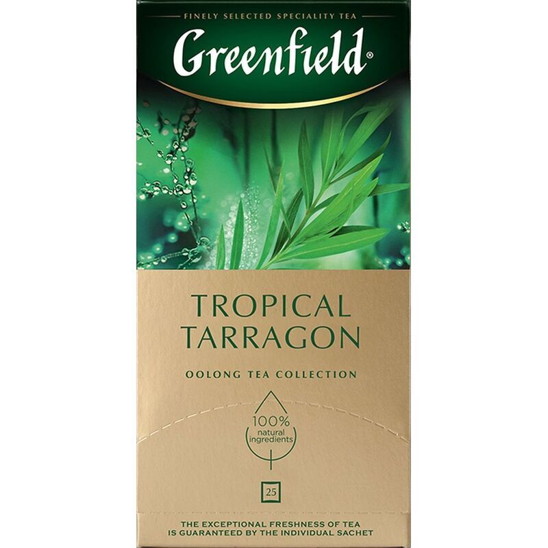 Чай улун Greenfield Tropical Tarragon 25 пакетиков (тархун, ананас, яблоко)