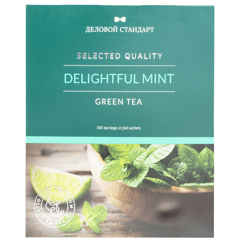 Чай зеленый Деловой стандарт Delightful Mint 100 пакетиков