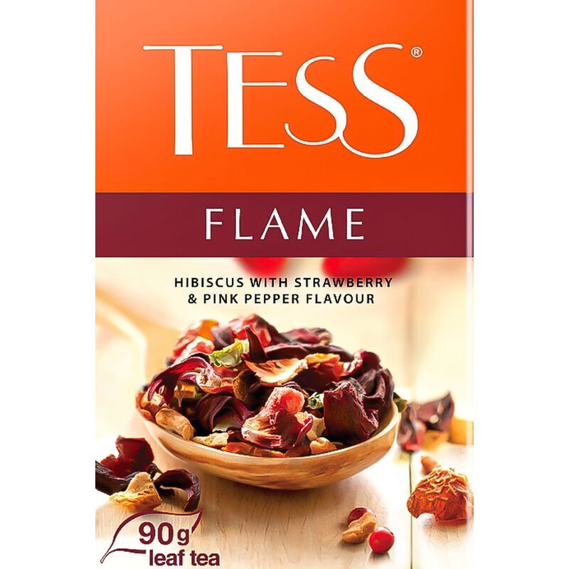Чайный напиток фруктовый Tess Flame 90 г (шиповник, земляника, яблоко)
