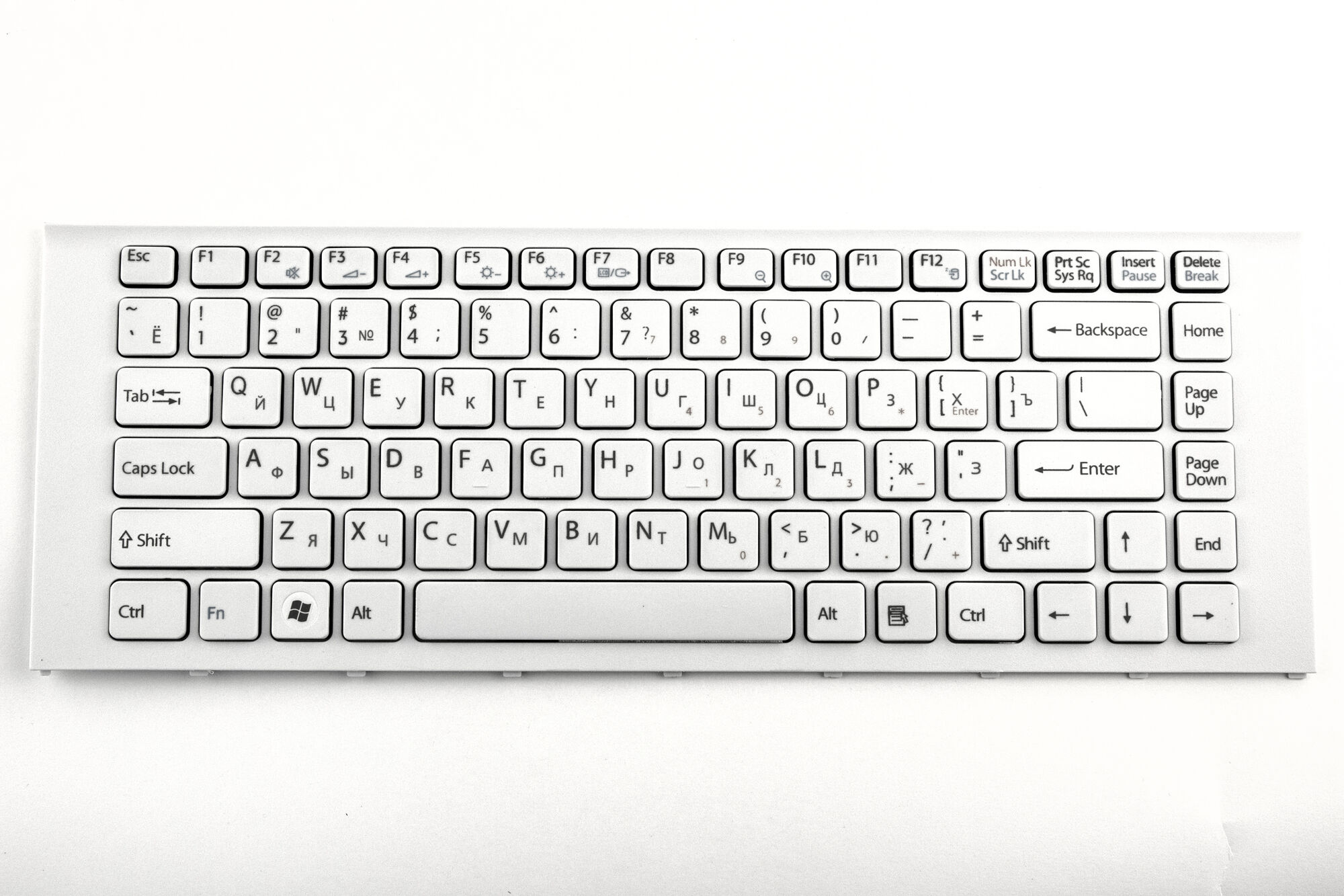 Клавиатура для ноутбука Sony VPC-EA белая с рамкой p/n: V081678F, V081678FS1, 550102L13-203-G