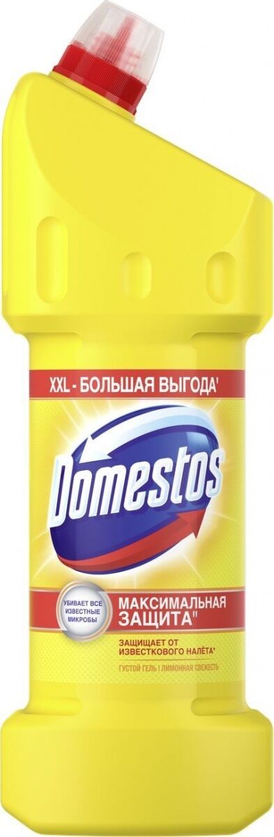 Чистящее средство с антибактериальным эффектом густой 1,5л, "Доместос" Лимонная свежесть
