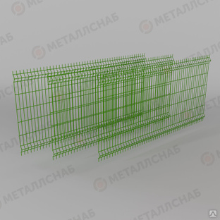 3D-Панели ограждения 1730х2500х3 полимерное покрытие RAL 6005 