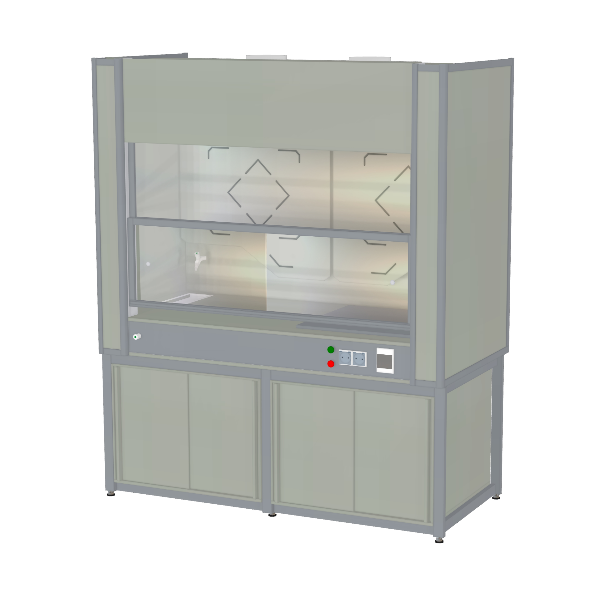 Вытяжной шкаф с дренажной системой для выпаривания кислот ПП.ШВВК.183