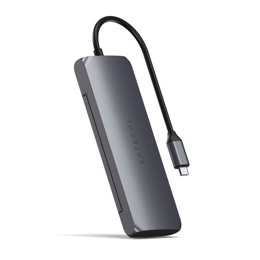 Адаптер Satechi USB-C Hybrid Multiport Adapter (с местом под SSD Enclosure), Серый