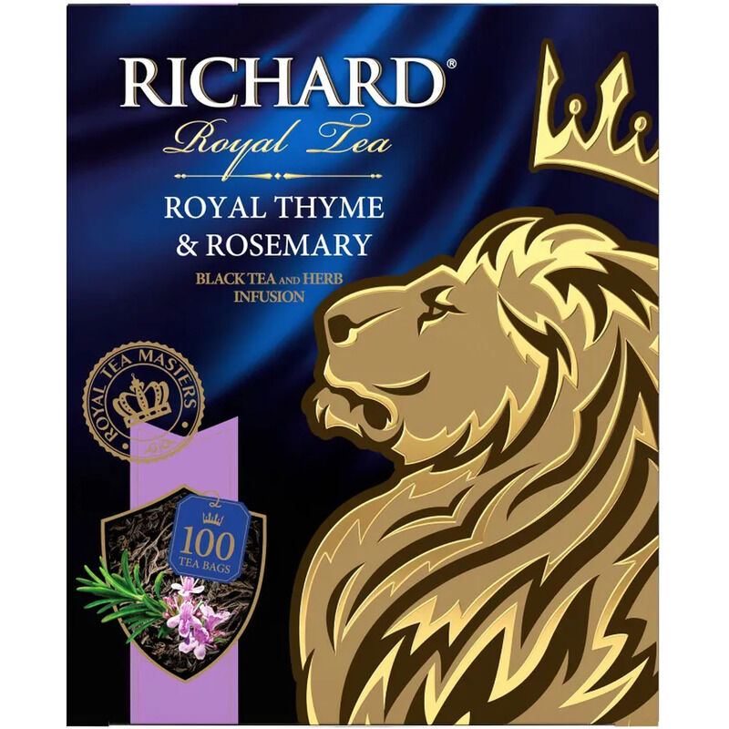 Чай черный Richard Royal Thyme & Rosemary 100 пакетиков (чабрец, розмарин)