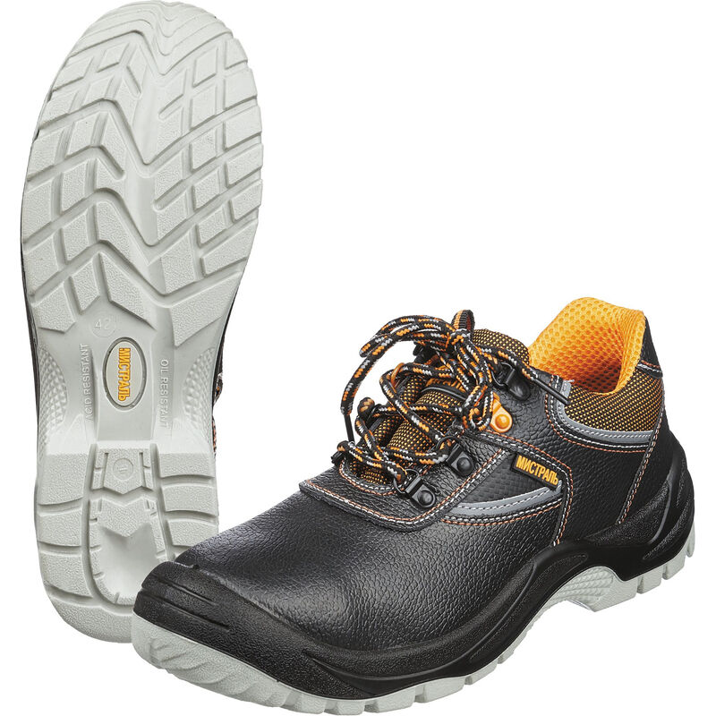 Полуботинки рабочие летние Мистраль Ultra ПУ-ТПУ натуральная кожа черные размер 40 Мистраль (обувь)