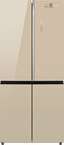 Многокамерный холодильник Weissgauff WCD 590 NoFrost Inverter Premium Gold Glass