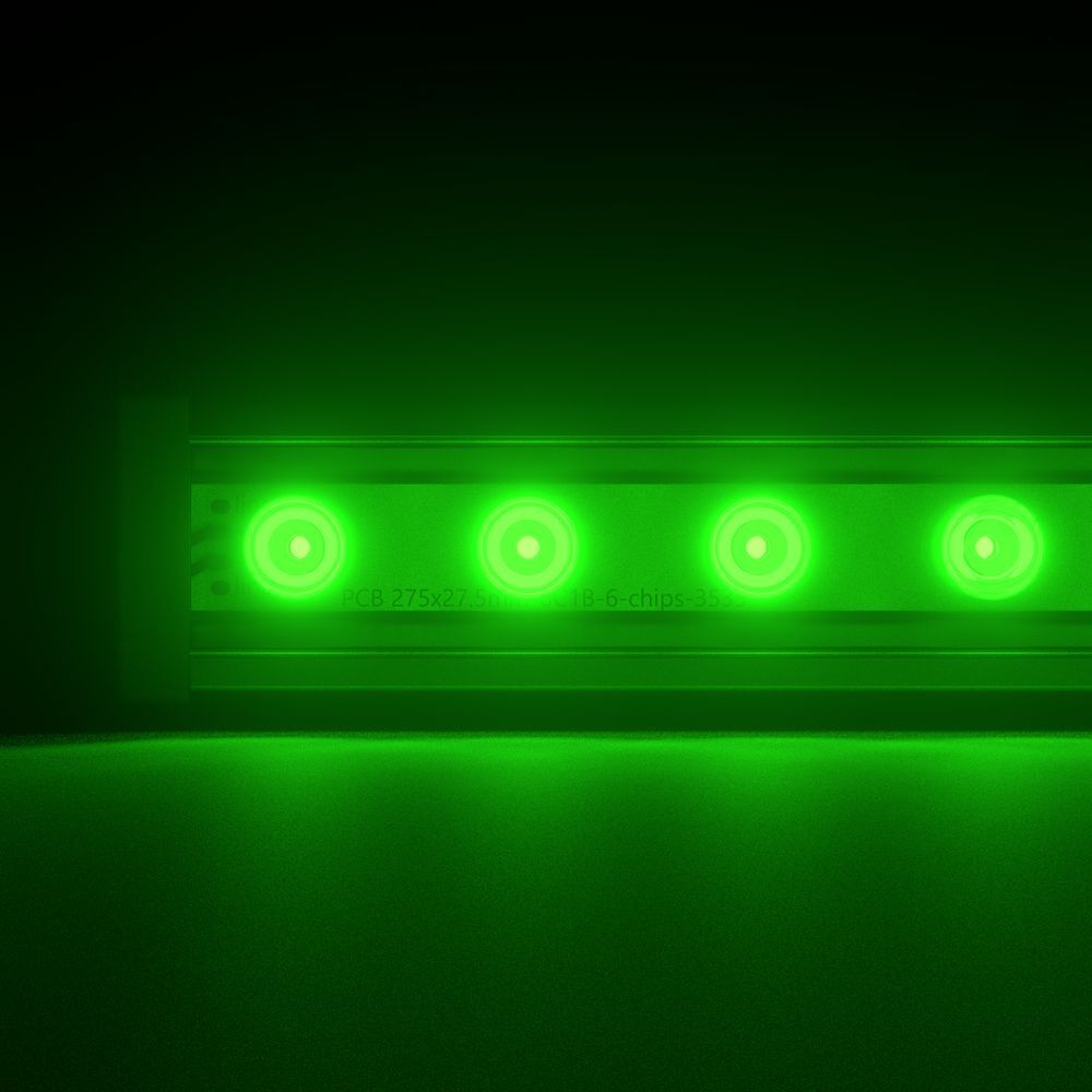 Светодиодный светильник PromLed Барокко 24 600мм Оптик Зеленый 10×65° Светодиодные архитектурные светильники