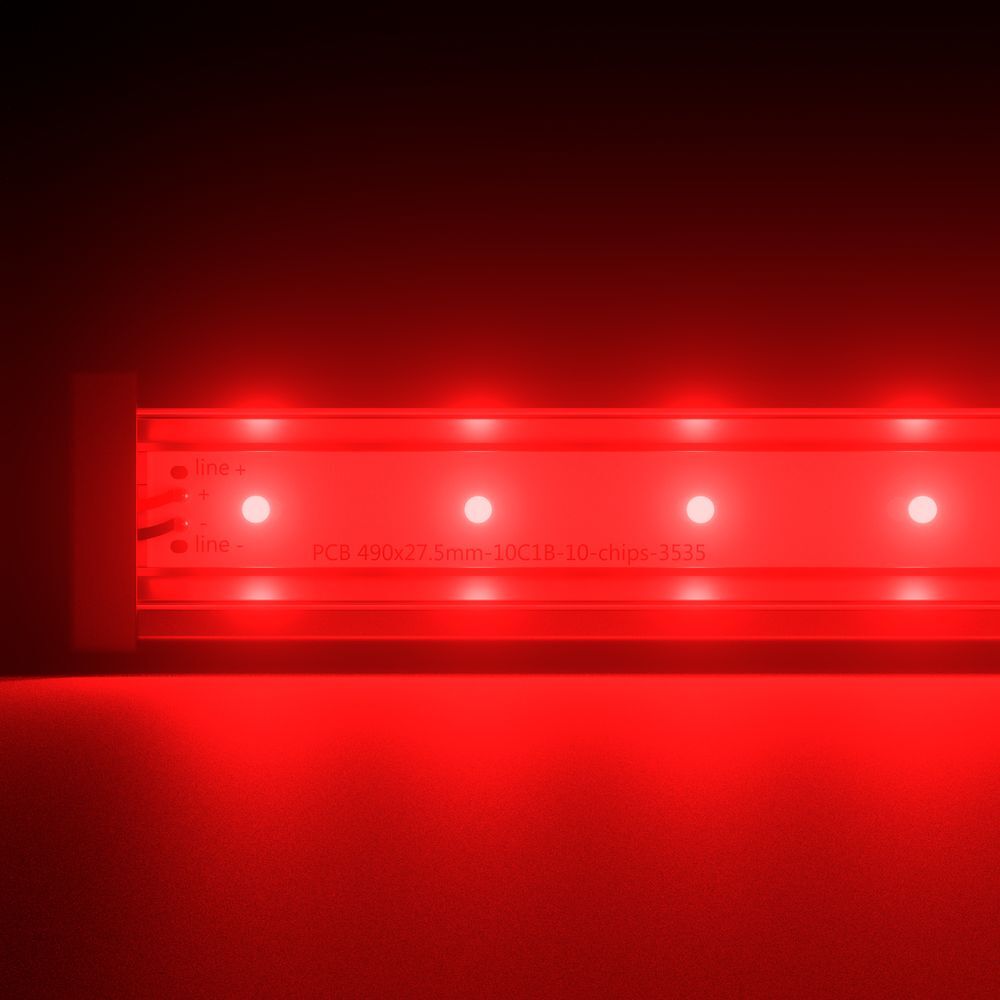 Светодиодный светильник PromLed Барокко 15 1000мм Красный Прозрачный Светодиодные архитектурные светильники