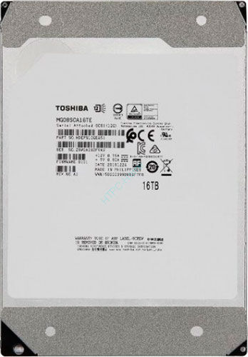 Жесткий диск Toshiba Enterprise Capacity, 3.5, 16Tb, SAS, 7200rpm, 512MB (MG08SCA16TE) Enterprise Capacity 3.5 16Tb SAS