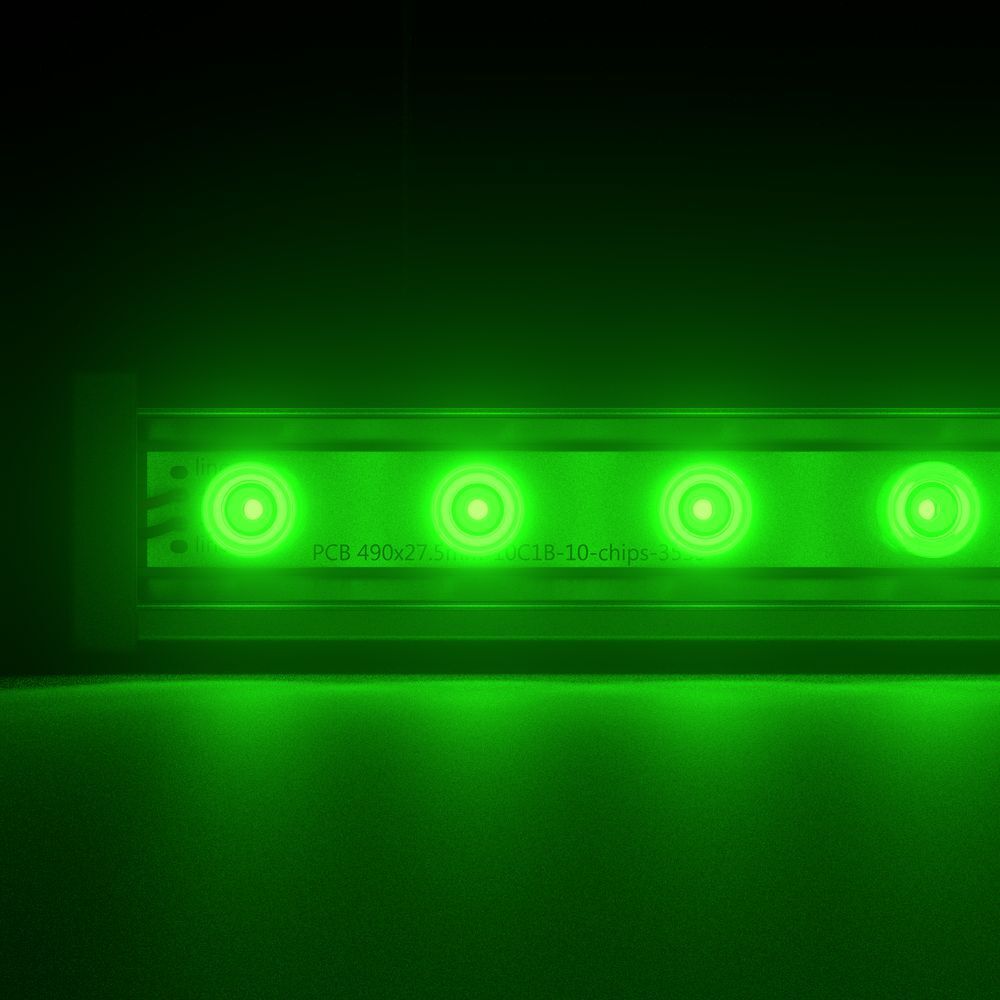 Светодиодный светильник PromLed Барокко 40 1000мм Оптик Зеленый 15° Светодиодные архитектурные светильники