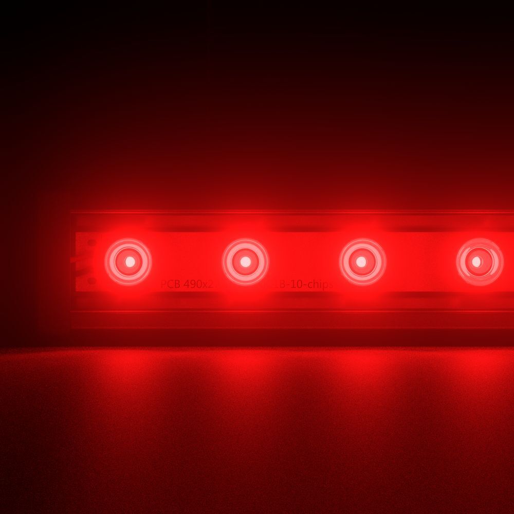 Светодиодный светильник PromLed Барокко 15 1000мм Оптик Красный 25° Светодиодные архитектурные светильники
