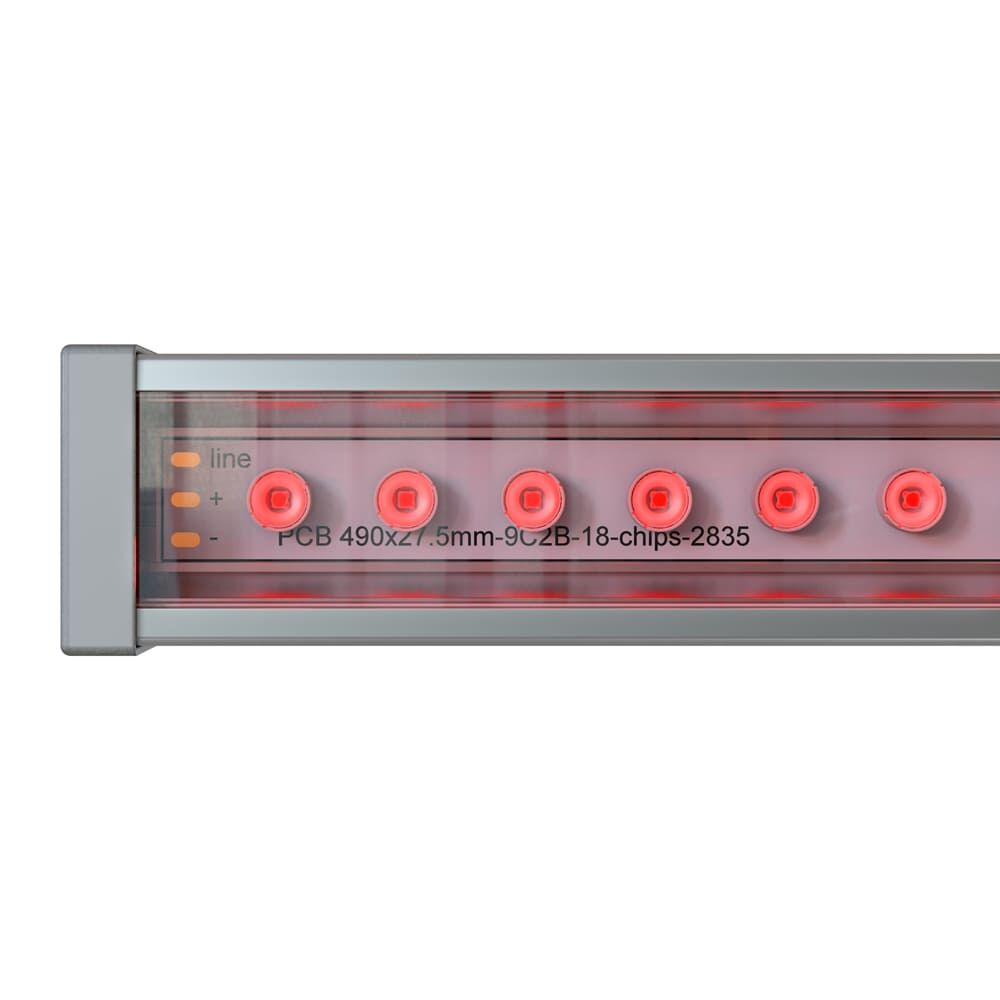 Светодиодный светильник PromLed Барокко 30 1000мм Оптик Красный 25° Светодиодные архитектурные светильники 3