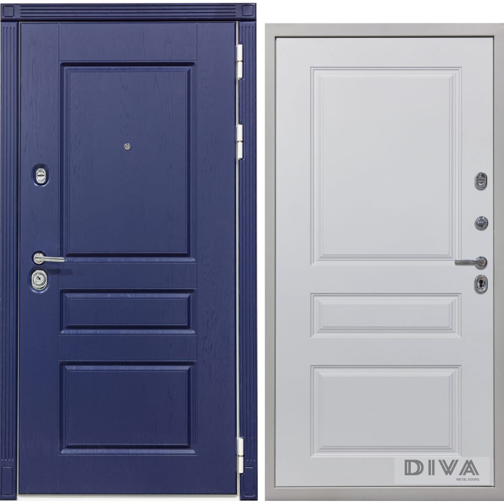 Входная правая дверь DIVA Д13 Белый Софт