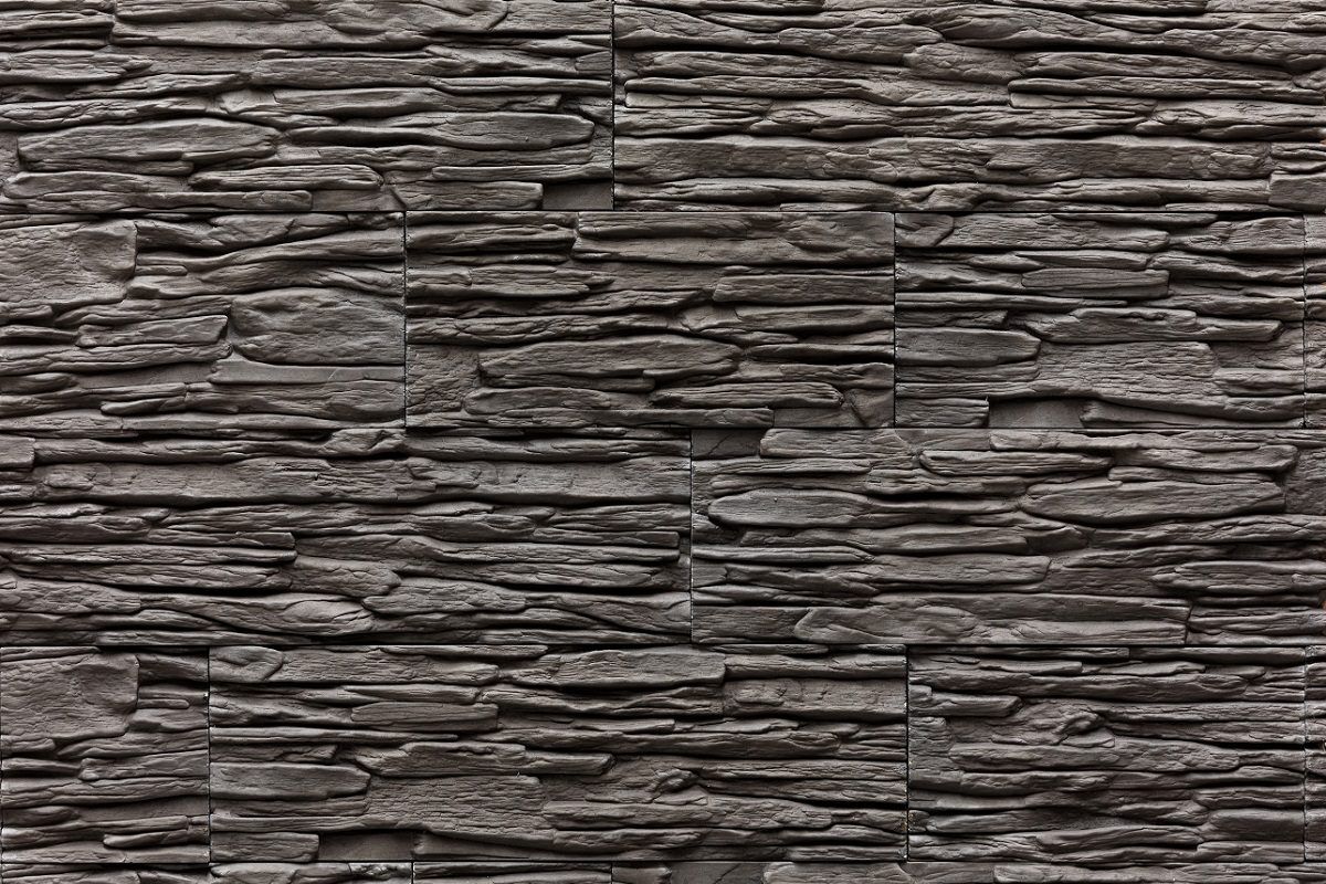 Керамическая плитка Керамин Феодал Выветренный сланец 14.26.Р, без шва, Графитовый Структурный Декоративный камень 8,8x2
