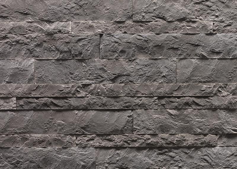 Керамическая плитка Керамин Феодал Юрский мрамор узкий 11.26.Р (mix), без шва, Графитовый Матовый Декоративный камень 3,