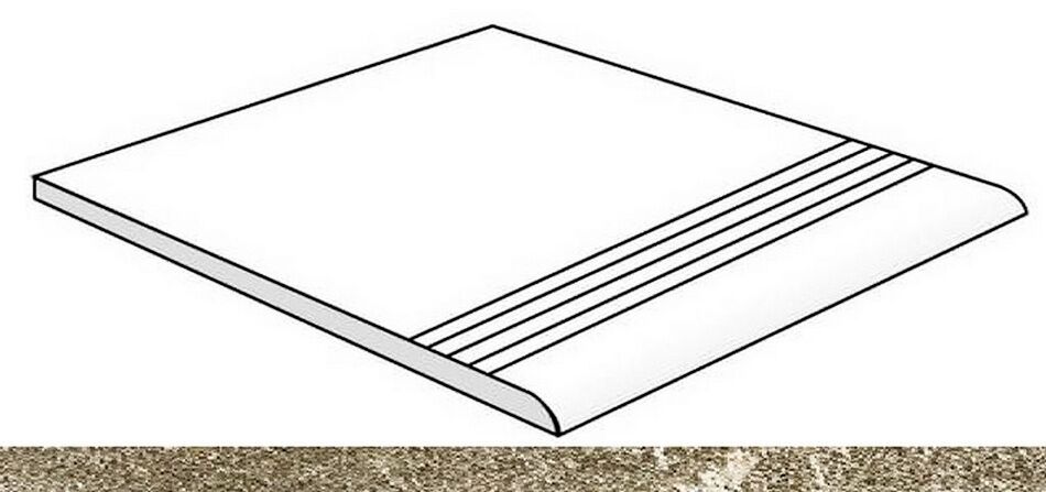 Керамическая плитка Керамин Grasaro Castello G-165-S-st01 Ступень серый 40x40 см