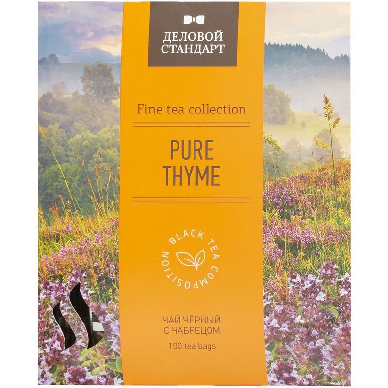Чай черный Деловой стандарт Pure thyme 100 пакетиков (чабрец)