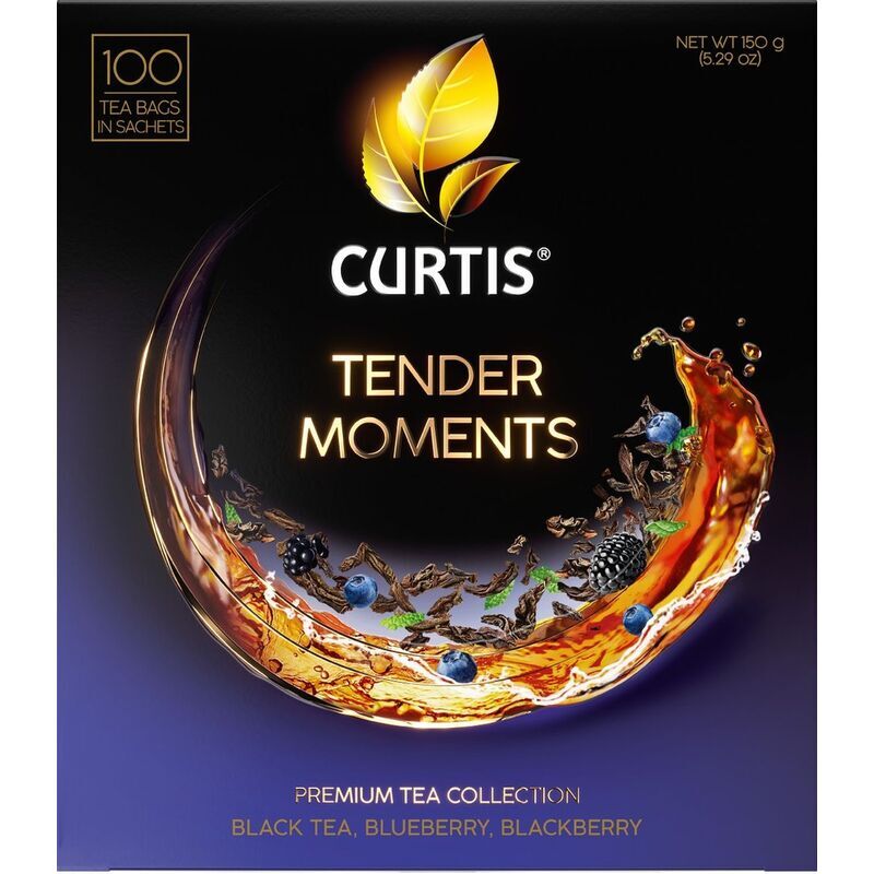 Чай черный Curtis Tender Moments 100 пакетиков (ежевика, черника)