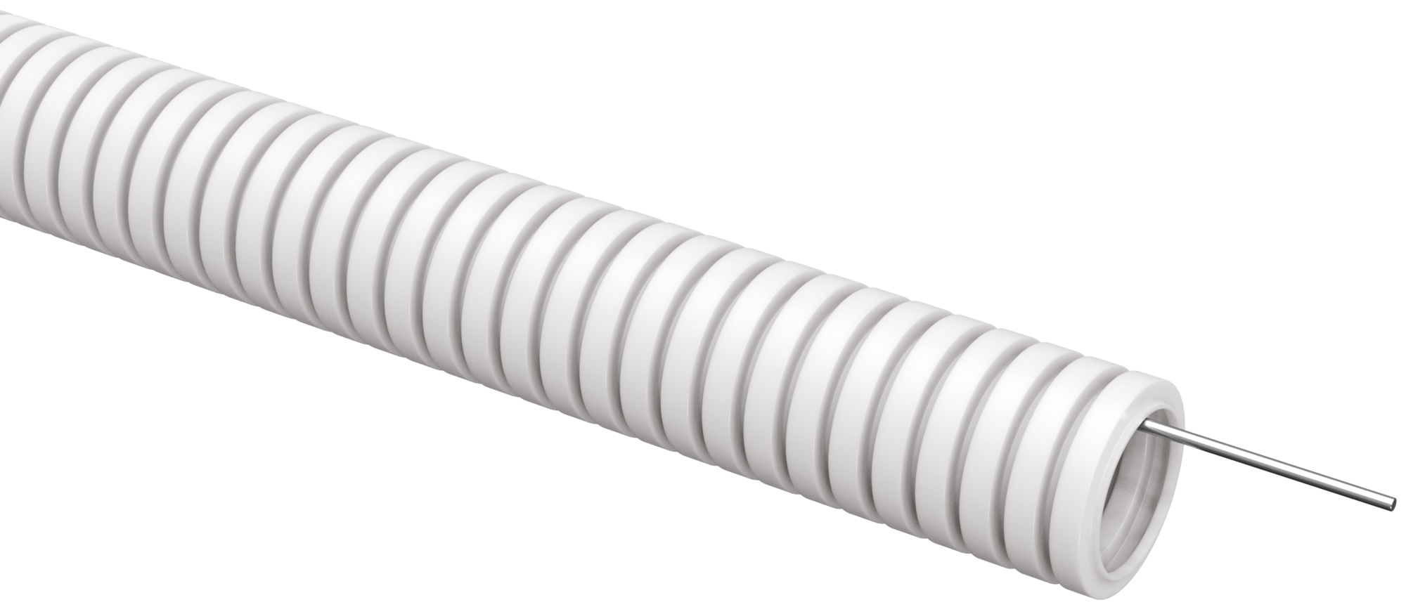 ELASTA Труба гофрированная ПВХ d=25мм с зондом белая (50м) IEK