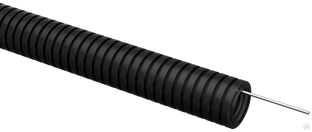 ELASTA Труба гофрированная ПВХ d=25мм с зондом черная (50м) IEK #1