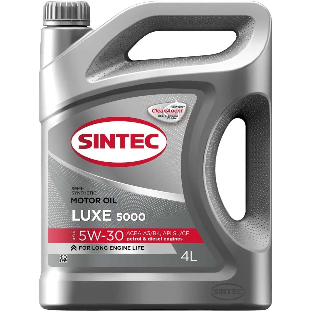 Моторное полусинтетическое масло Sintec LUXE SAE 5W-30, API SL/CF