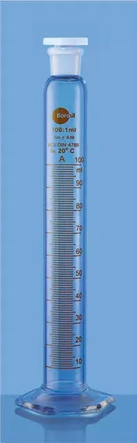 Цилиндр, градуир.,с одностор. метрич. шкалой, класс А, 5мл,интервал градуировки 0.1, пробка 10/19