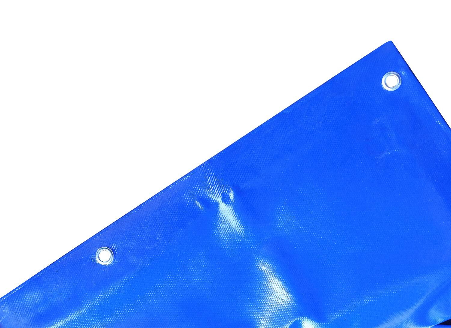 Тент ПВХ Промышленник 550 г/м2, 6х10 м с люверсами ч/з 0,5 м, синий 2