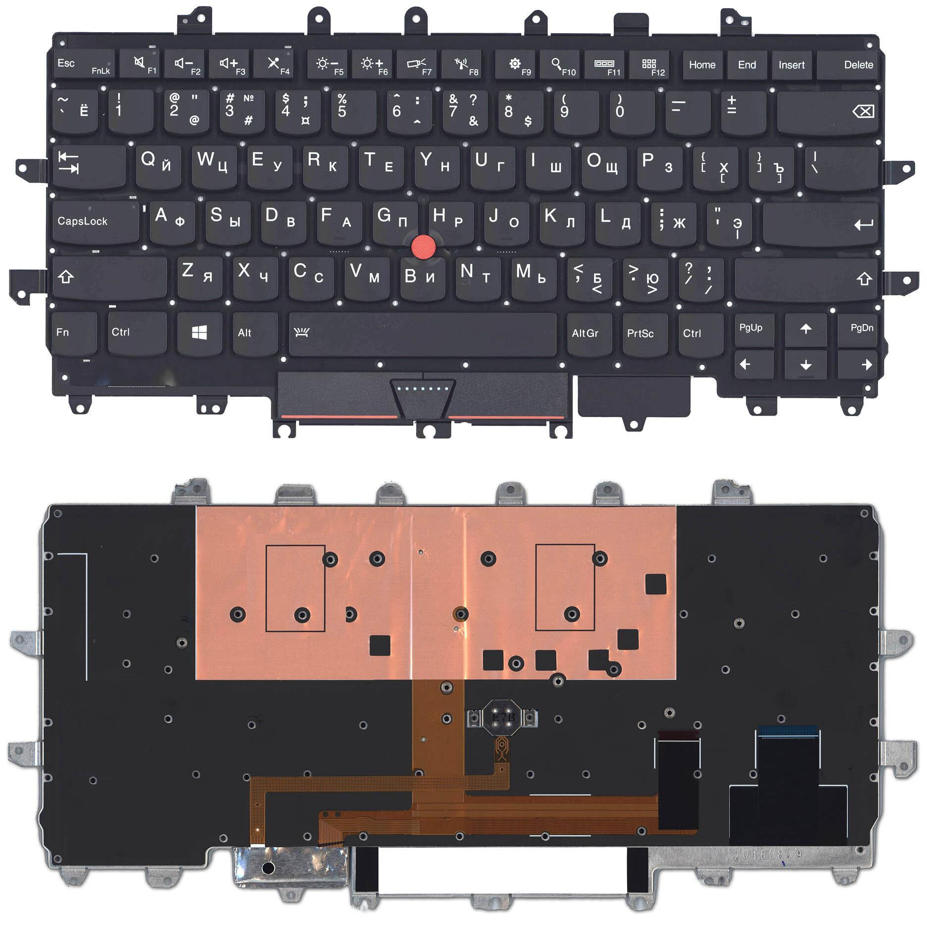 Клавиатура для ноутбука Lenovo ThinkPad X1 Carbon Gen 4 2016 p/n: 9Z.NCBBW.301, NSK-Z83BW 01