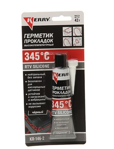 Герметик прокладок высокотемпературный нейтральный чёрный RTV Silicone KR-146-2