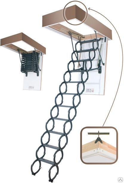Лестница ножничная термоизоляционная LSТ 60х90/280